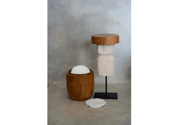 Bocal en Racine de Teck - Artisanat authentique - BASU507-M - Bazar Bizar 2