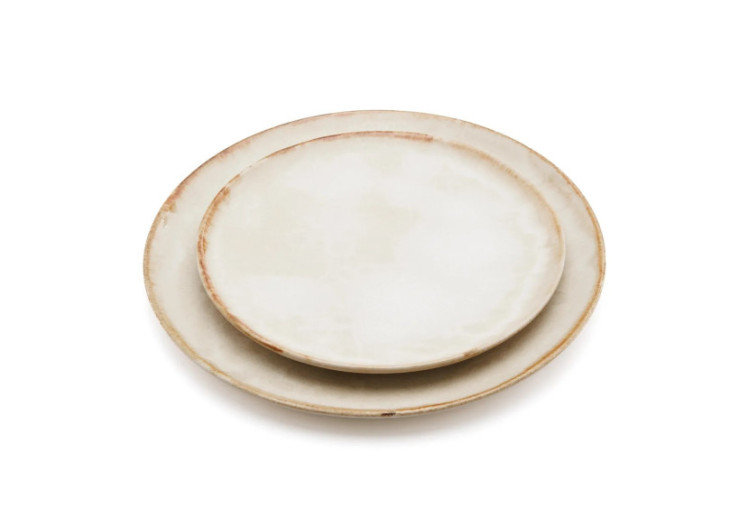 Assiette de Dîner Cascais - Lot de 4 - Élégance Artisanale - POCE050W-L-SET4 - Bazar Bizar 2