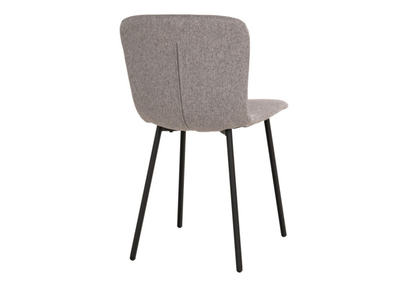 Chaise de Salle à Manger HALDEN - Gris clair avec pieds noirs - 1001106 - House Nordic Chaise de Salle à Manger HALDEN - Gris clair avec pieds noirs - 1001106 - House Nordic