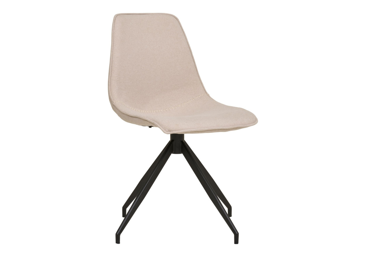 Chaise de Salle à Manger Monaco - Boucle sand avec pieds noirs - 1001285 - House Nordic