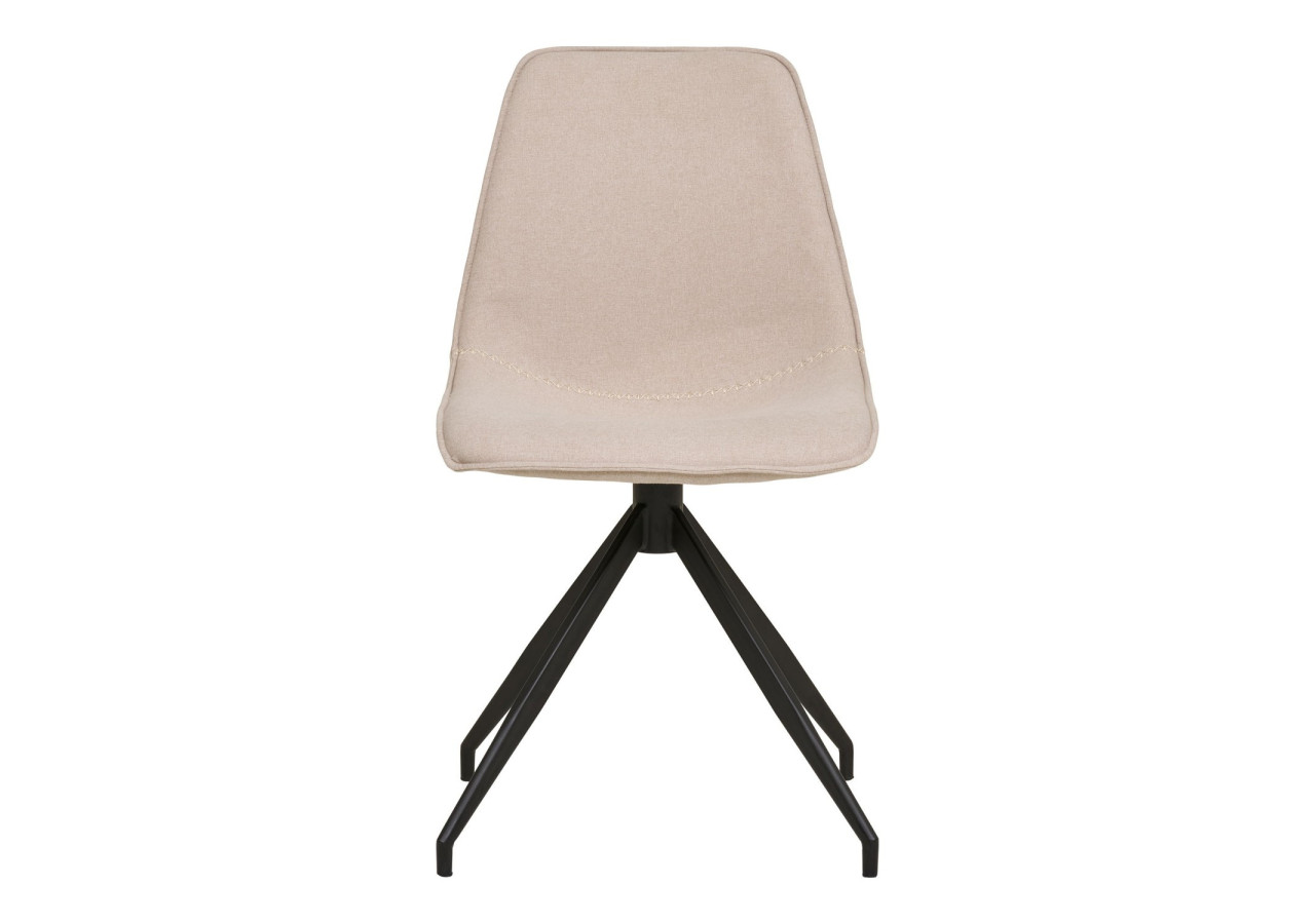 Chaise de Salle à Manger Monaco - Boucle sand avec pieds noirs - 1001285 - House Nordic