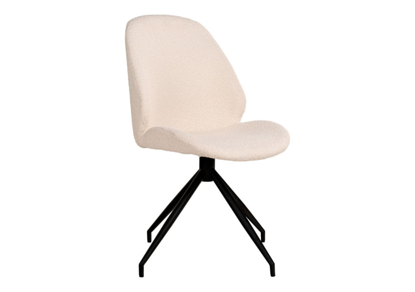 Chaise de Salle à Manger Monte Carlo - Boucle blanche avec base pivotante - 1001354 - House Nordic Chaise de Salle à Manger Monte Carlo - Boucle blanche avec base pivotante - 1001354 - House Nordic