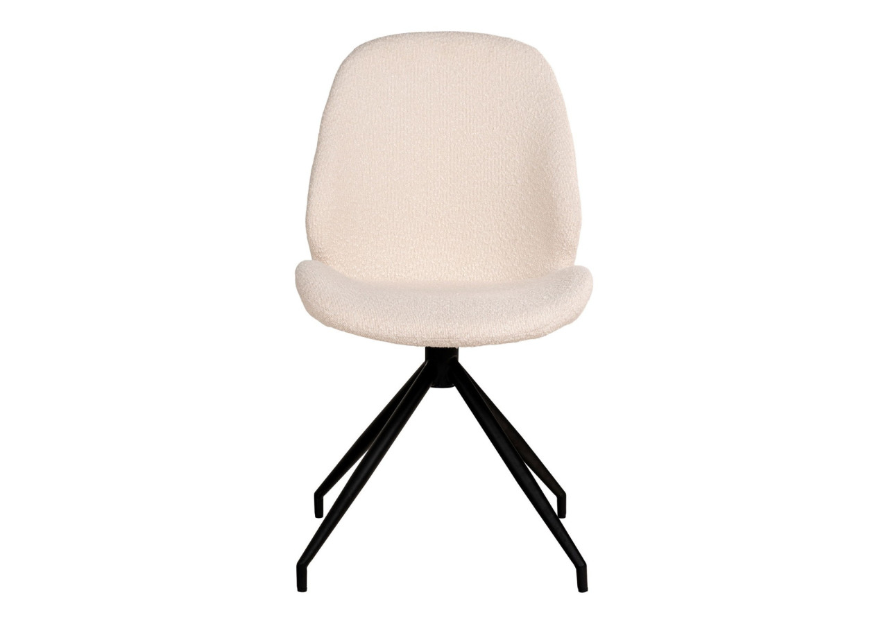 Chaise de Salle à Manger Monte Carlo - Boucle blanche avec base pivotante - 1001354 - House Nordic