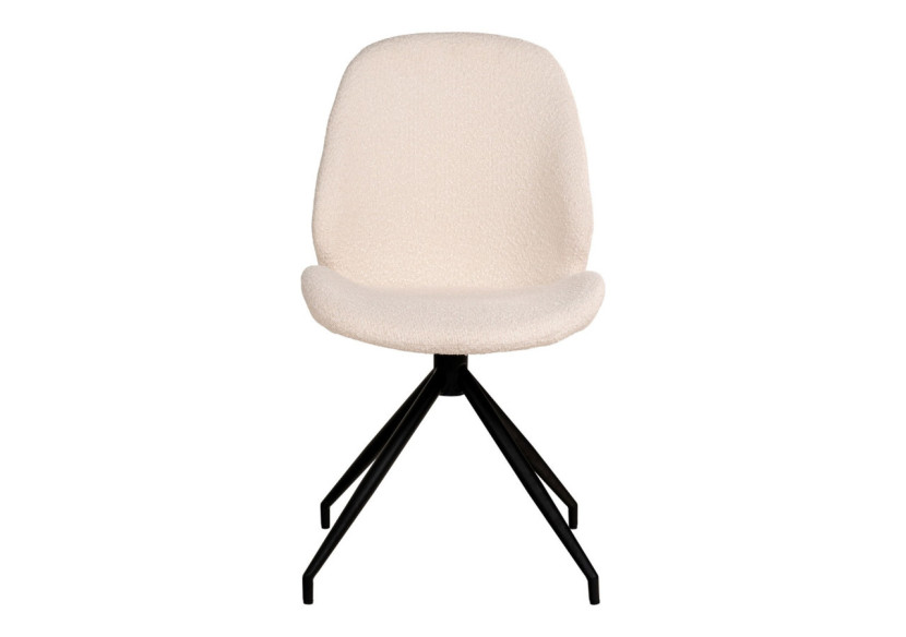 Chaise de Salle à Manger Monte Carlo - Boucle blanche avec base pivotante - 1001354 - House Nordic Chaise de Salle à Manger Monte Carlo - Boucle blanche avec base pivotante - 1001354 - House Nordic