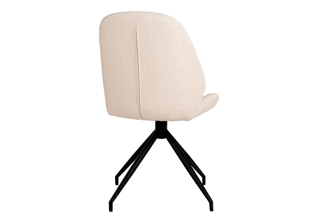 Chaise de Salle à Manger Monte Carlo - Boucle blanche avec base pivotante - 1001354 - House Nordic