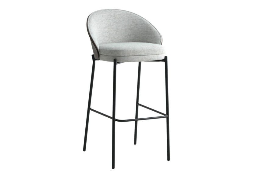 Chaise de Bar Canelas - Gris clair avec dossier marron foncé - 1001360 - House Nordic