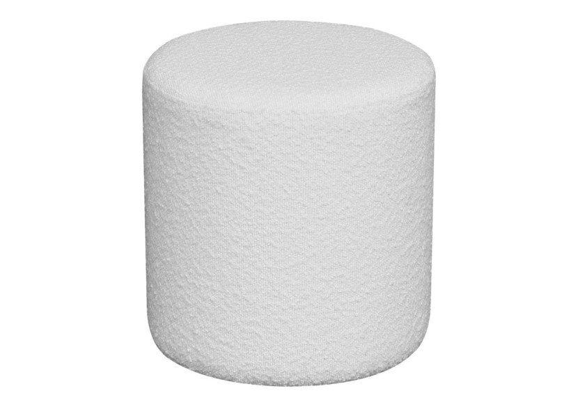 Pouf Ejby - Boucle blanche, 34x36 cm - 1501115 - House Nordic