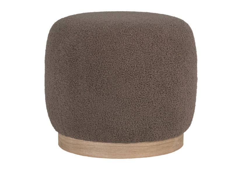 Pouf Belfort - Boucle marron 44,5x40 cm - 1501220 - House Nordic
