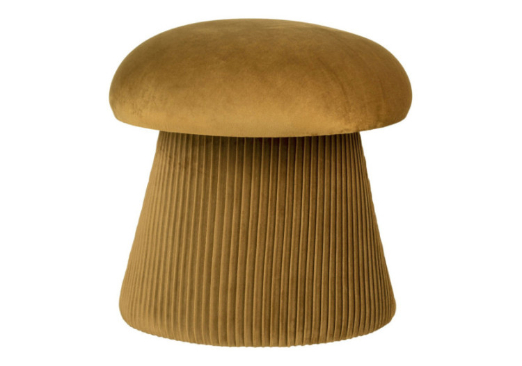 Pouf Hampton - Velours ocre...