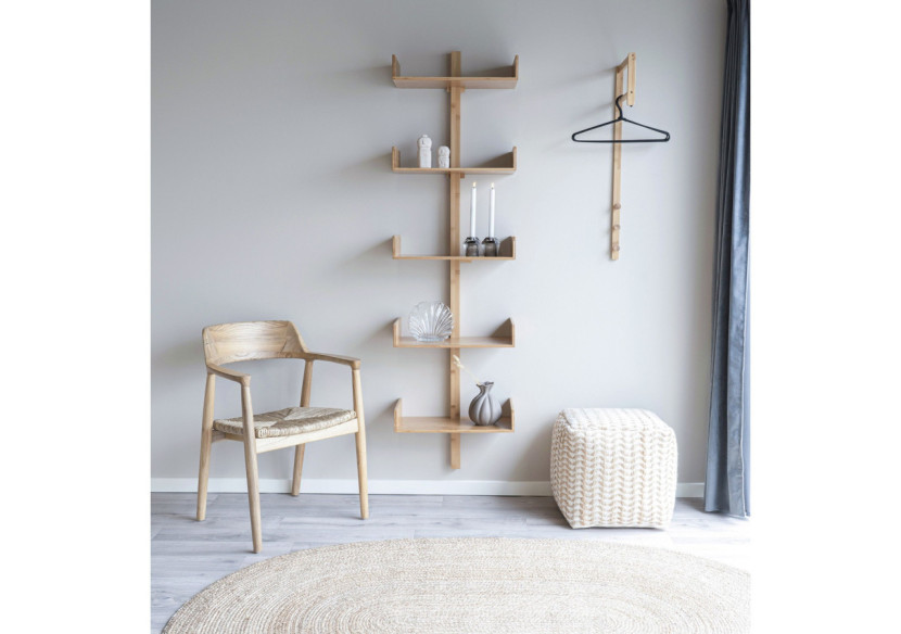 Pouf Vapi - Tissé main naturel/ivoire 40x40 cm - 1504065 - House Nordic