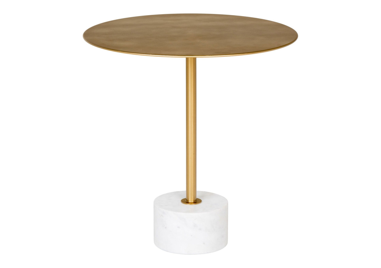 Table d'appoint Lecco - Laiton et marbre 51x52 cm - 1601000 - House Nordic