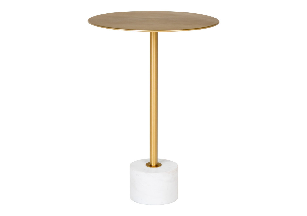 Table d'appoint Lecco - Laiton et marbre 41x58 cm - 1601500 - House Nordic