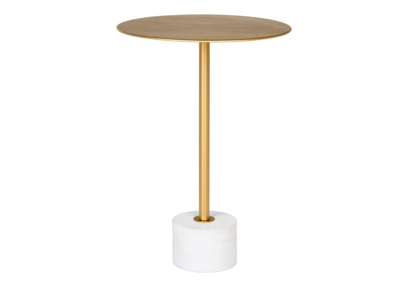 Table d'appoint Lecco - Laiton et marbre 41x58 cm - 1601500 - House Nordic