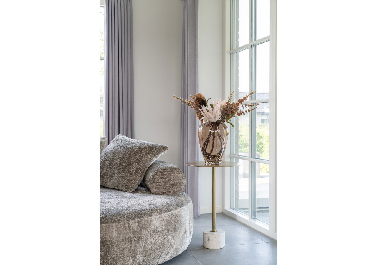 Table d'appoint Lecco - Laiton et marbre 41x58 cm - 1601500 - House Nordic