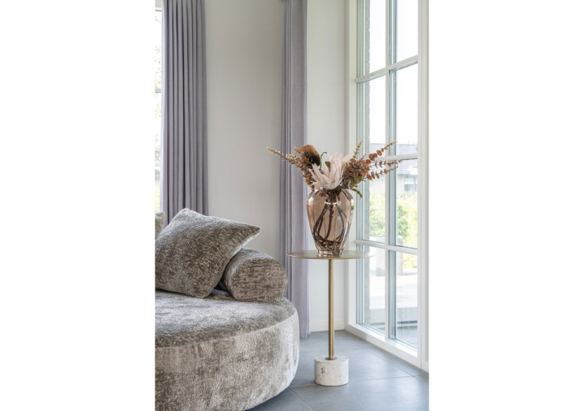 Table d'appoint Lecco - Laiton et marbre 41x58 cm - 1601500 - House Nordic