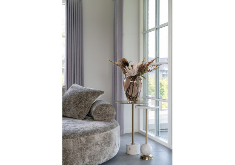 Table d'appoint Salo - Laiton et marbre 25,5x54 cm - 1605000 - House Nordic 2