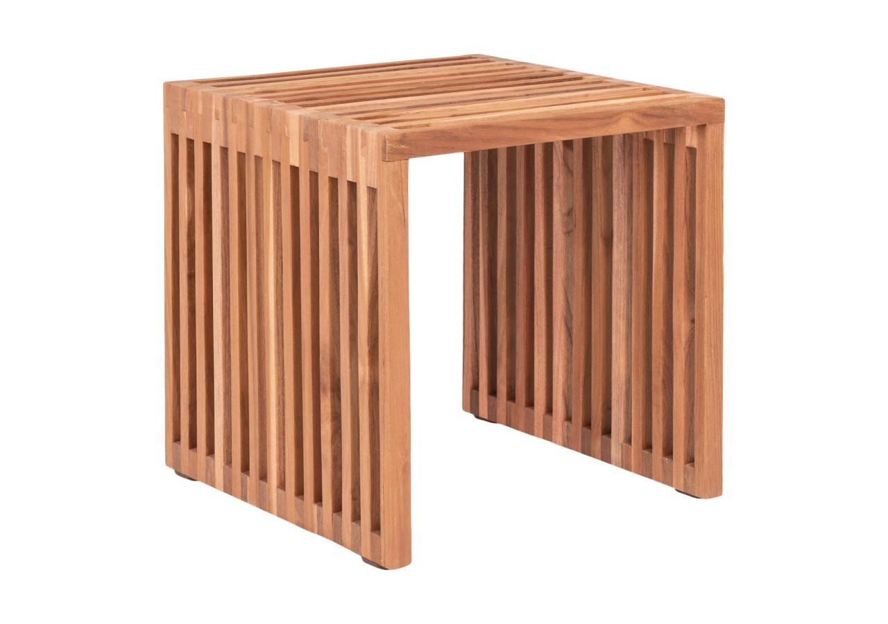 Table d'appoint Pego - Bois de teck naturel 40x40x40 cm - 2001060 - House Nordic