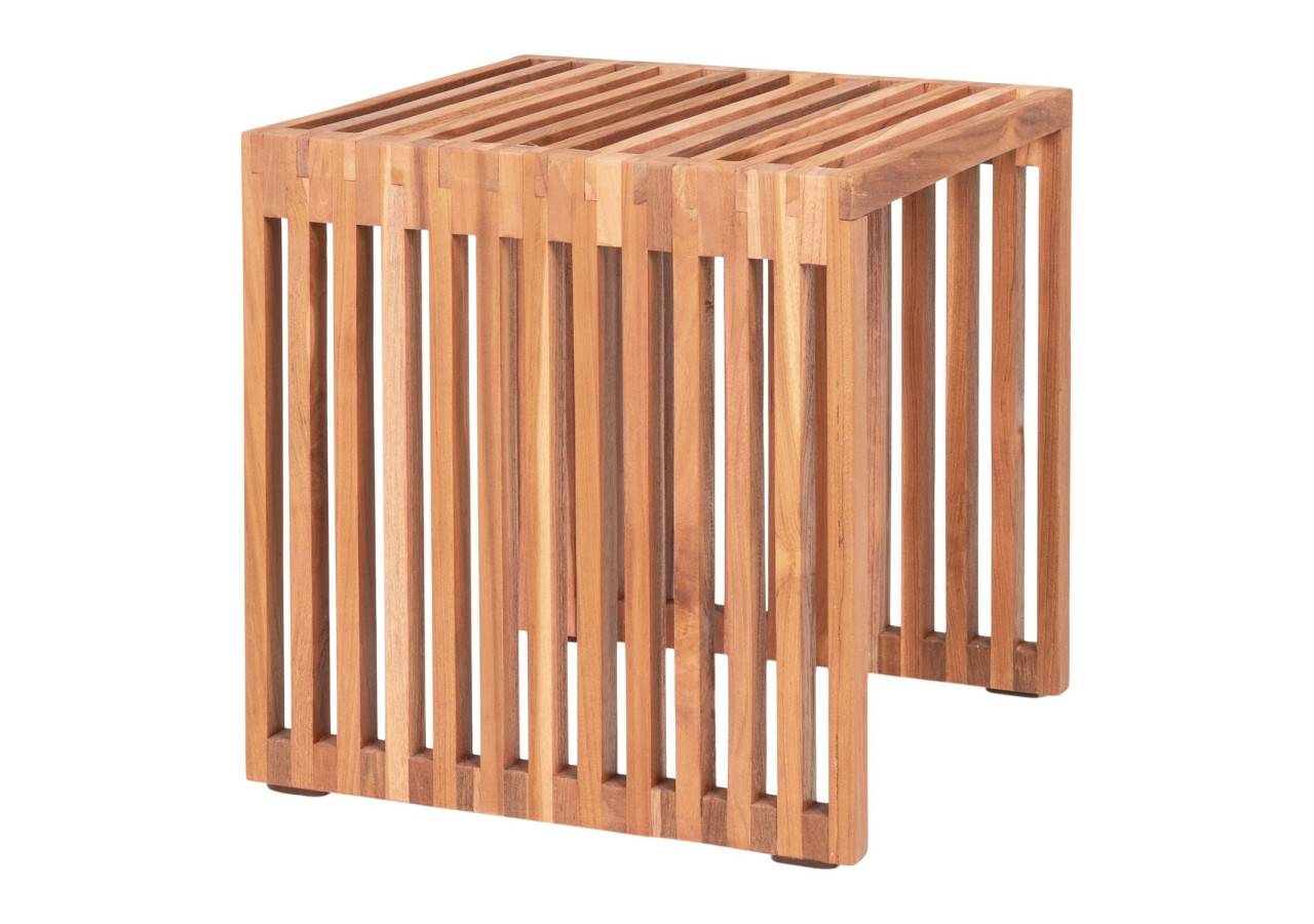Table d'appoint Pego - Bois de teck naturel 40x40x40 cm - 2001060 - House Nordic
