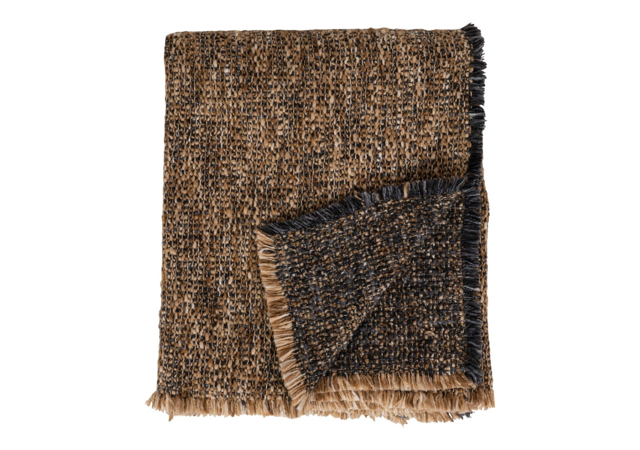 Plaid Ely - Plaid bleu/jaune, 130x170 cm - 3960911 - House Nordic