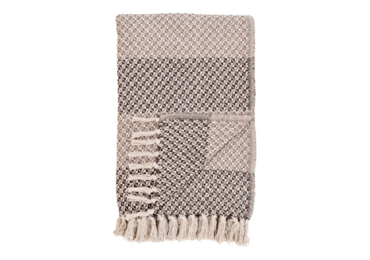 Plaid Belek - Plaid marron/beige, 130x180 cm - 3960914 - House Nordic