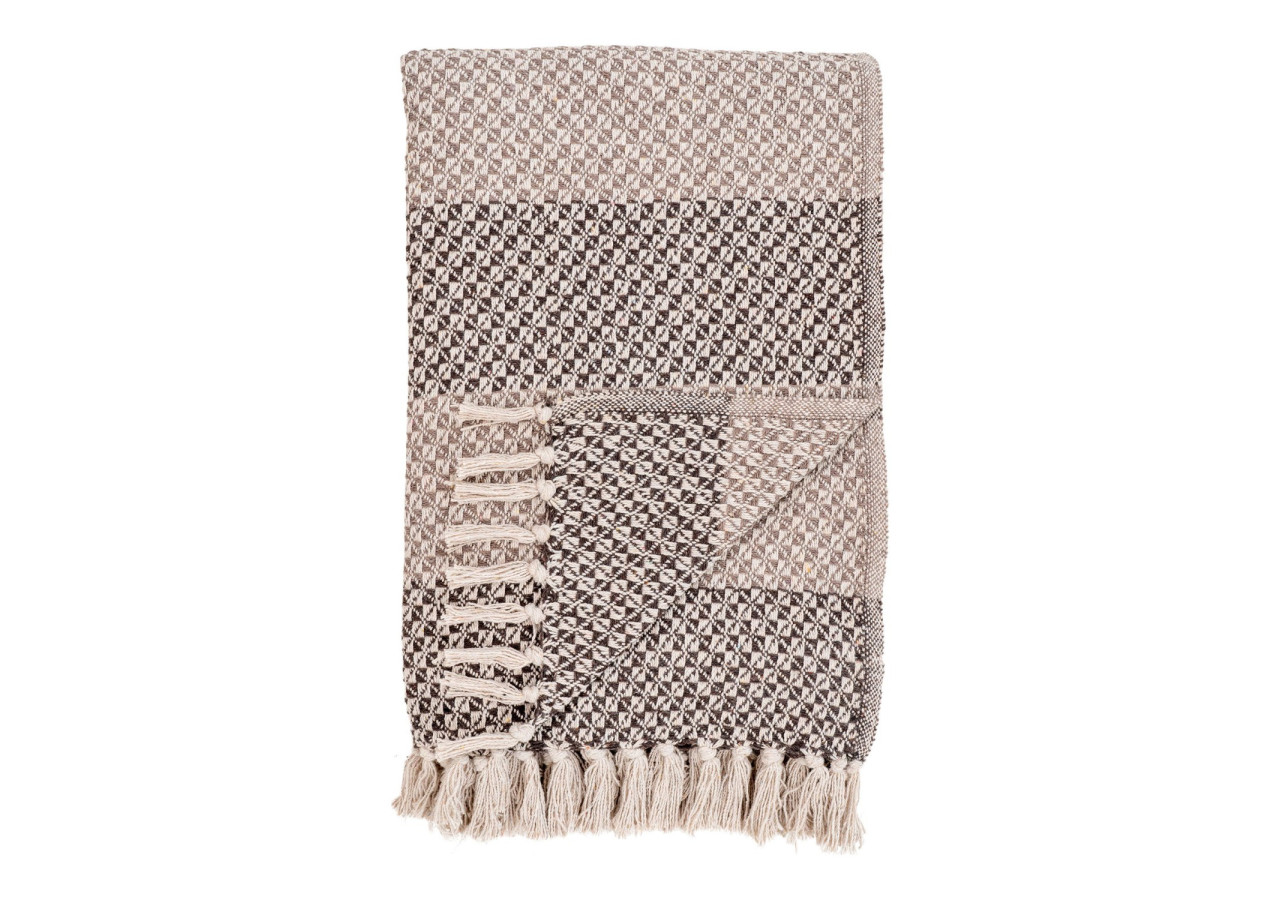 Plaid Belek - Plaid marron/beige, 130x180 cm - 3960914 - House Nordic