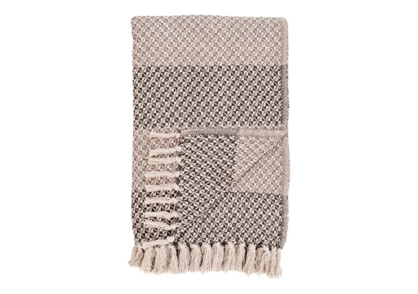 Plaid Belek - Plaid marron/beige, 130x180 cm - 3960914 - House Nordic