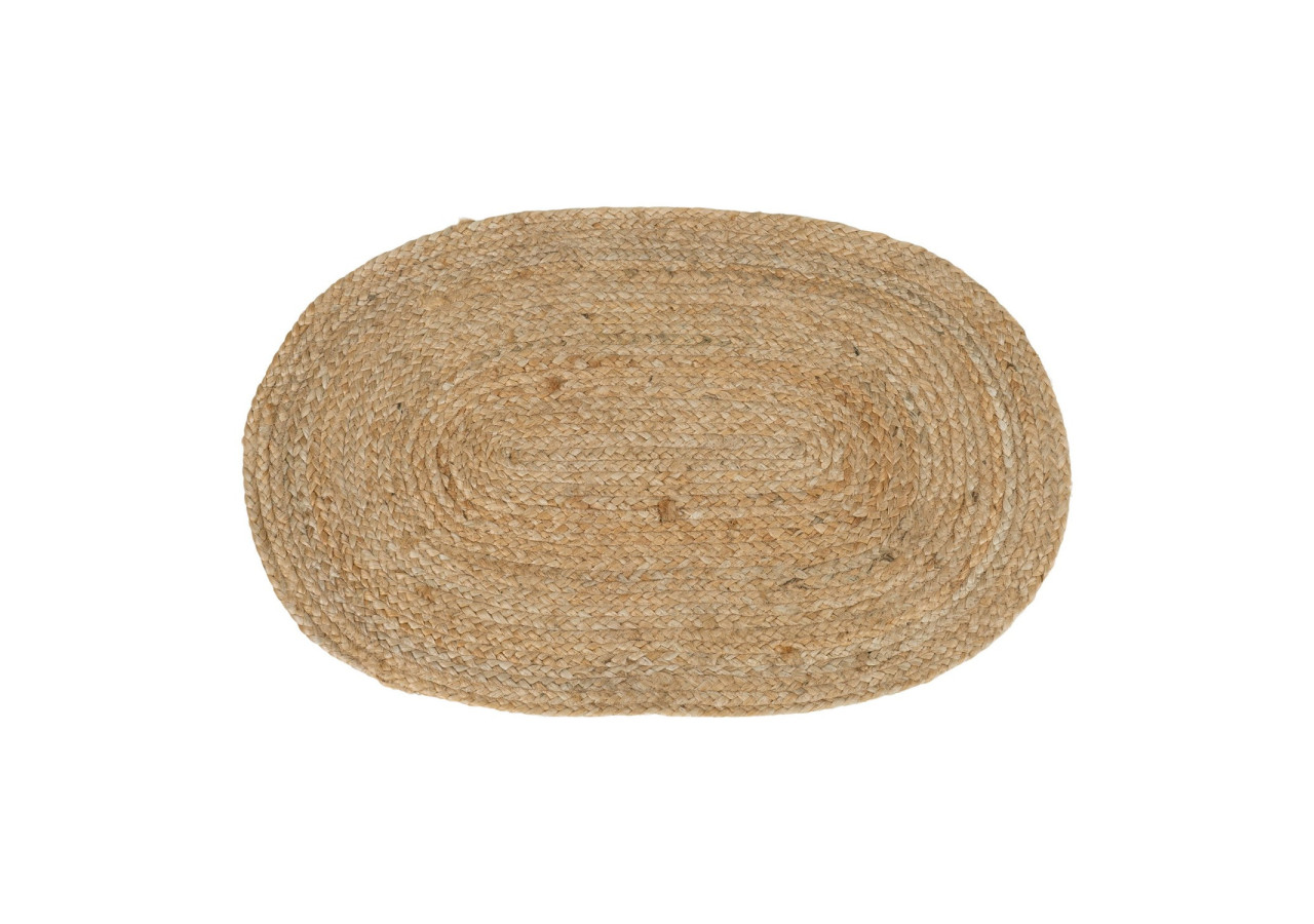 Paillasson Bombay - Jute tressé naturel ovale 50x80 cm - 3981095 - House Nordic