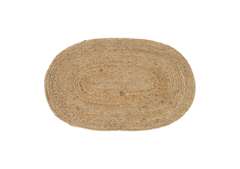 Paillasson Bombay - Jute tressé naturel ovale 50x80 cm - 3981095 - House Nordic