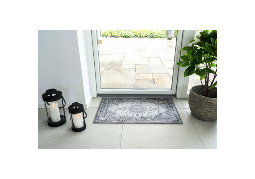 Tapis d'Entrée HAVANA - Noir et Blanc, 50x80 cm - 3981275 - House Nordic