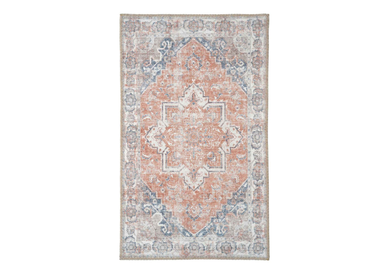 Tapis d'Entrée HAVANA - Orange et Bleu, 50x80 cm - 3981277 - House Nordic