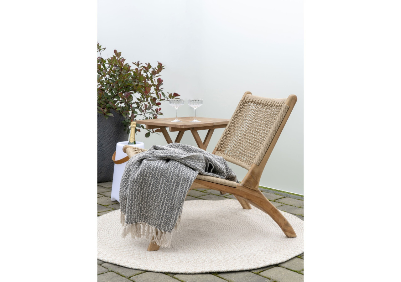 Tapis MENORCA - 100% Plastique Recyclé, Sable, 120 cm - 3981300 - House Nordic