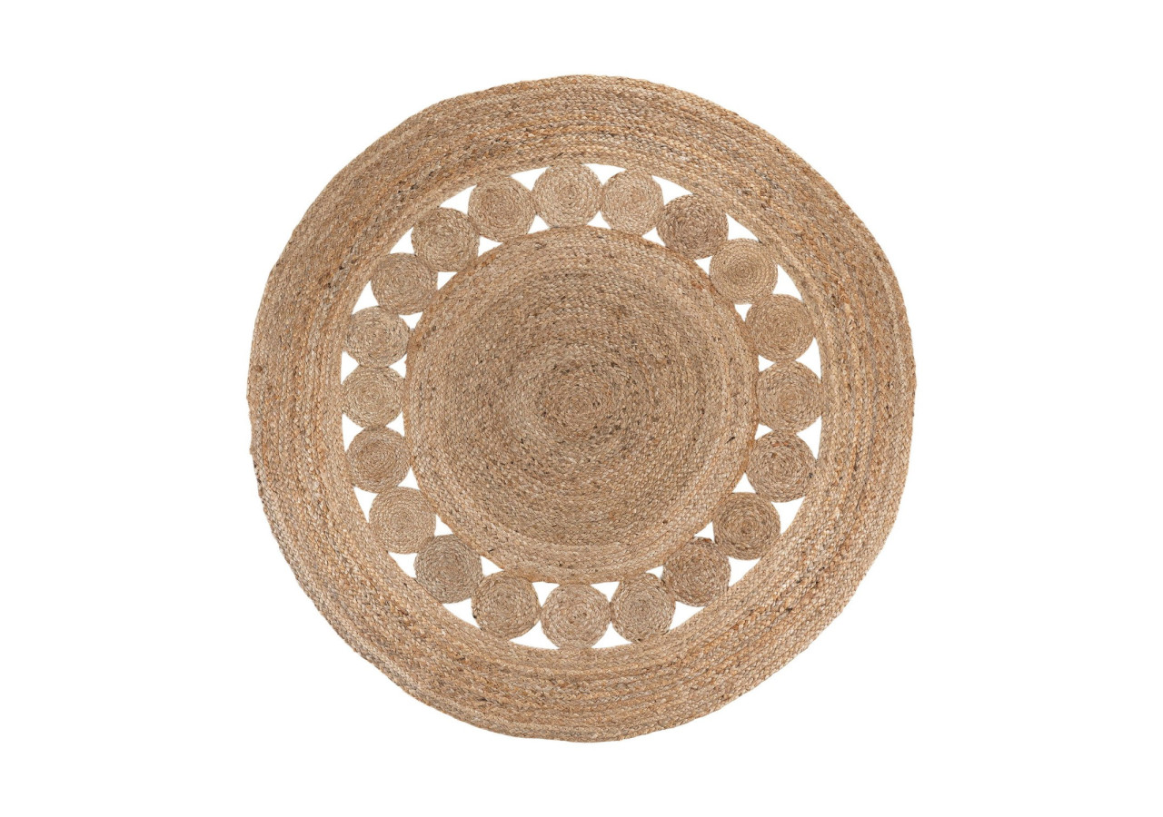 Tapis BOMBAY - Jute Tressé, Nature, 150 cm - 3981365 - House Nordic