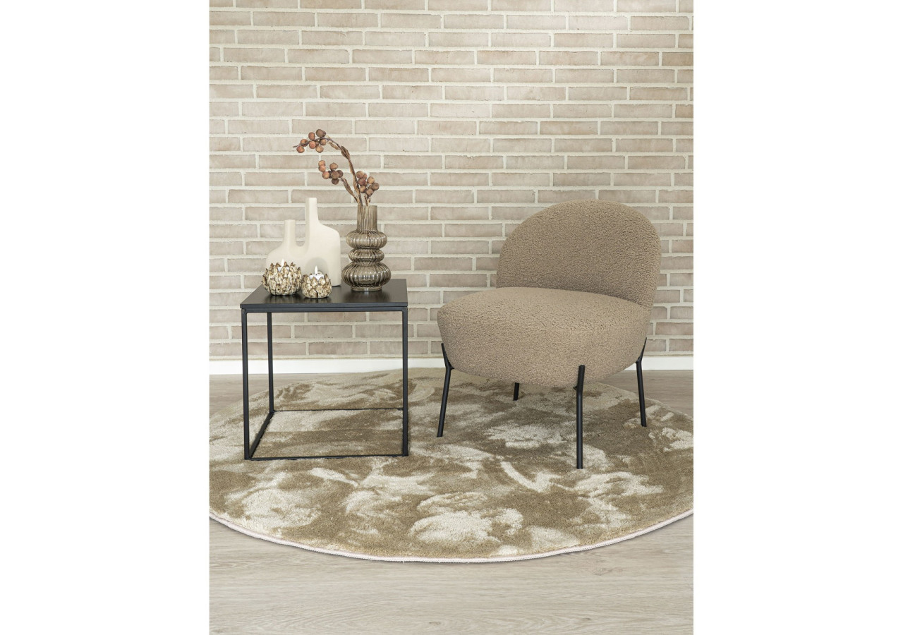Tapis Miami - Rond couleur sable 160 cm - 3981416 - House Nordic