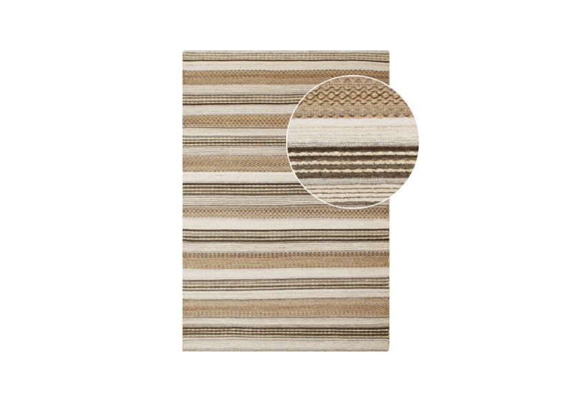 Tapis Morena - Tissé à la main, nature/gris 160x230 cm - 3981516 - House Nordic