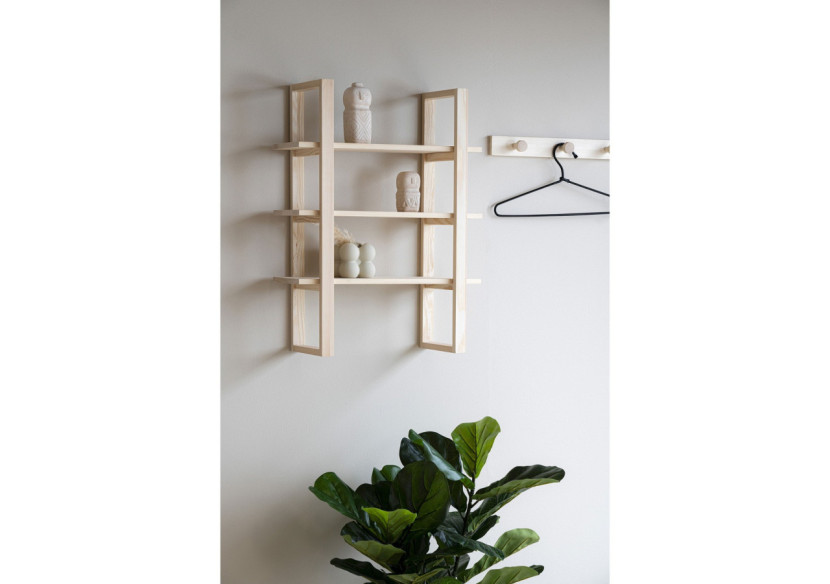 Étagère SANTIAGO - En bois de paulownia, naturel, 48 x 63 cm - 4291110 - House Nordic