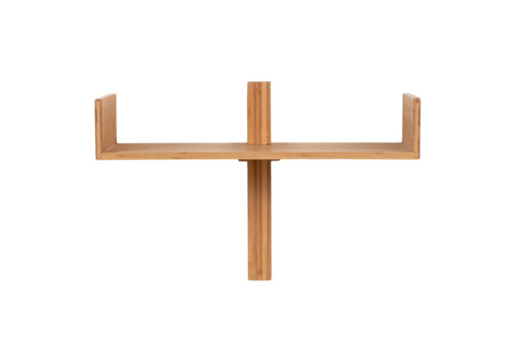 Étagère VILLA - Murale en bambou, naturelle, 50 x 36 cm - 4292241 - House Nordic