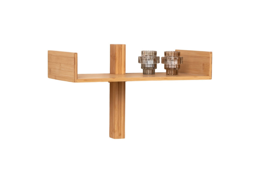 Étagère VILLA - Murale en bambou, naturelle, 50 x 36 cm - 4292241 - House Nordic