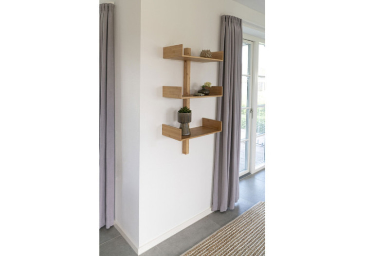 Étagère VILLA - Murale en bambou, naturelle, 50 x 102 cm - 4292242 - House Nordic 2