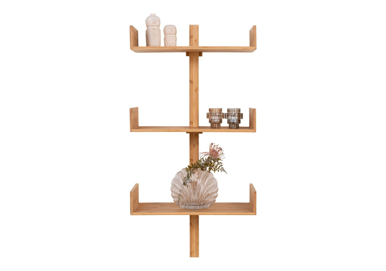 Étagère VILLA - Murale en bambou, naturelle, 50 x 102 cm - 4292242 - House Nordic