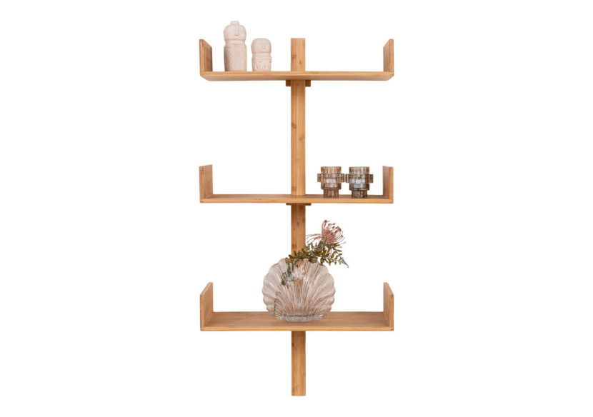Étagère VILLA - Murale en bambou, naturelle, 50 x 102 cm - 4292242 - House Nordic
