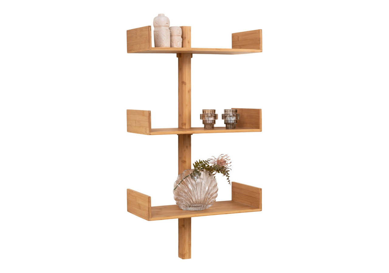 Étagère VILLA - Murale en bambou, naturelle, 50 x 102 cm - 4292242 - House Nordic