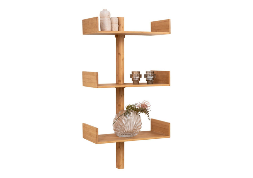 Étagère VILLA - Murale en bambou, naturelle, 50 x 102 cm - 4292242 - House Nordic