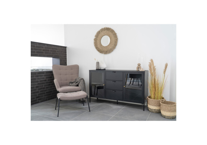 Panier LIMA - Ensemble de 2 en herbe de mer, nature/marron/noir - 4401536 - House Nordic
