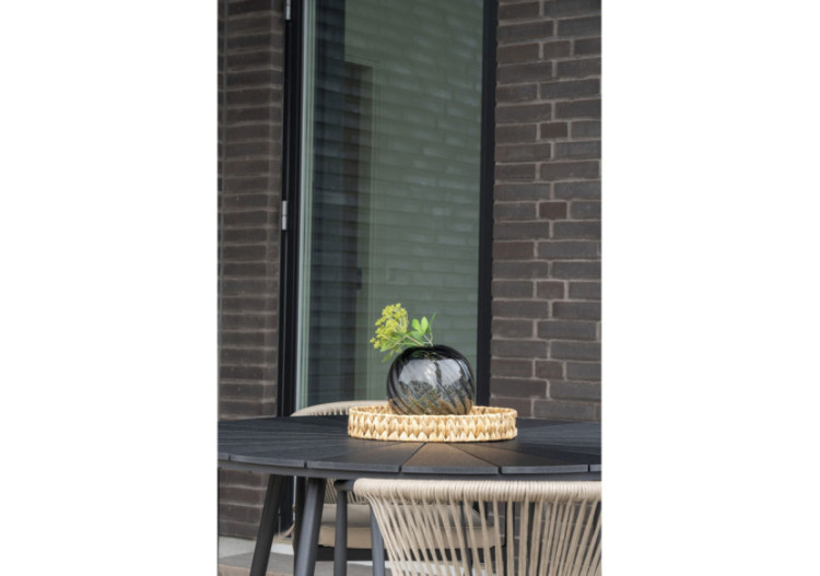 Vase en verre - Boule soufflée, gris, Ø 20 x 19 cm - 4441378 - House Nordic 2