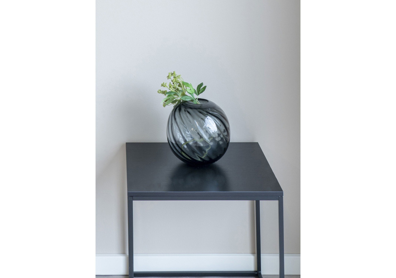 Vase en verre - Boule soufflée, gris, Ø 20 x 19 cm - 4441378 - House Nordic