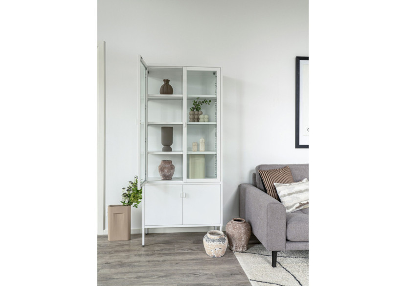 Vase en céramique - Gris, Ø 12 x 25,5 cm - 4441763 - House Nordic