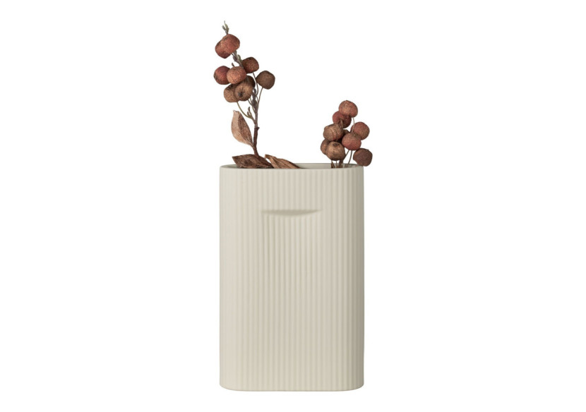 Vase en céramique - Gris 16,5x6,5x26 cm - 4441765 - House Nordic