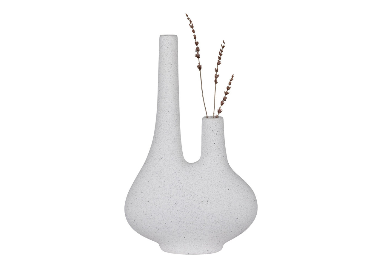 Vase en céramique - Blanc 23x11,5x37 cm - 4441772 - House Nordic