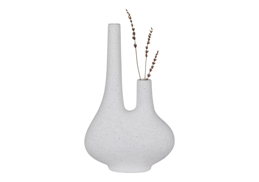 Vase en céramique - Blanc 23x11,5x37 cm - 4441772 - House Nordic