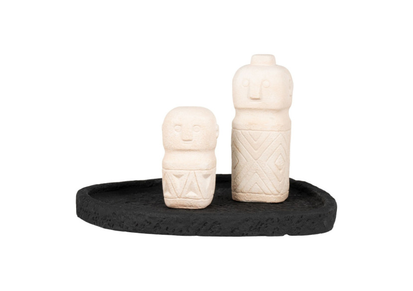 Plateau en ciment - Noir 26,5x26x2 cm - 4501355 - House Nordic